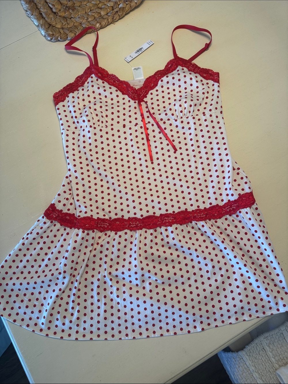 🍒NWT Frankie’s bikinis x Victoria's Sec Polka Dot Cover Up / Mini Dress 🍒